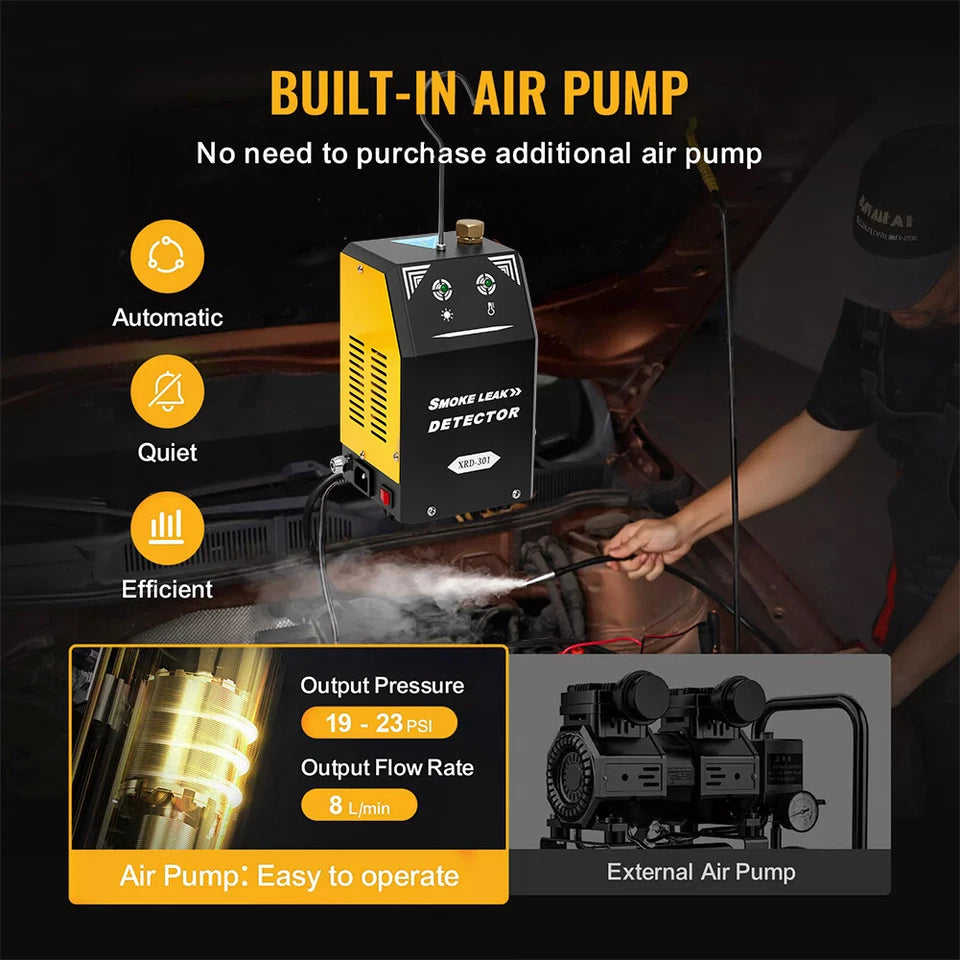 XRD-301 Automotive Smoke Machine Leak Detector EVAP Leak Tester Built-in AirPump