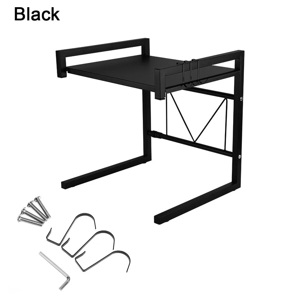 Kitchen Microwave Oven Metal Shelf Rack Adjustable Stand Organizer Storage AU