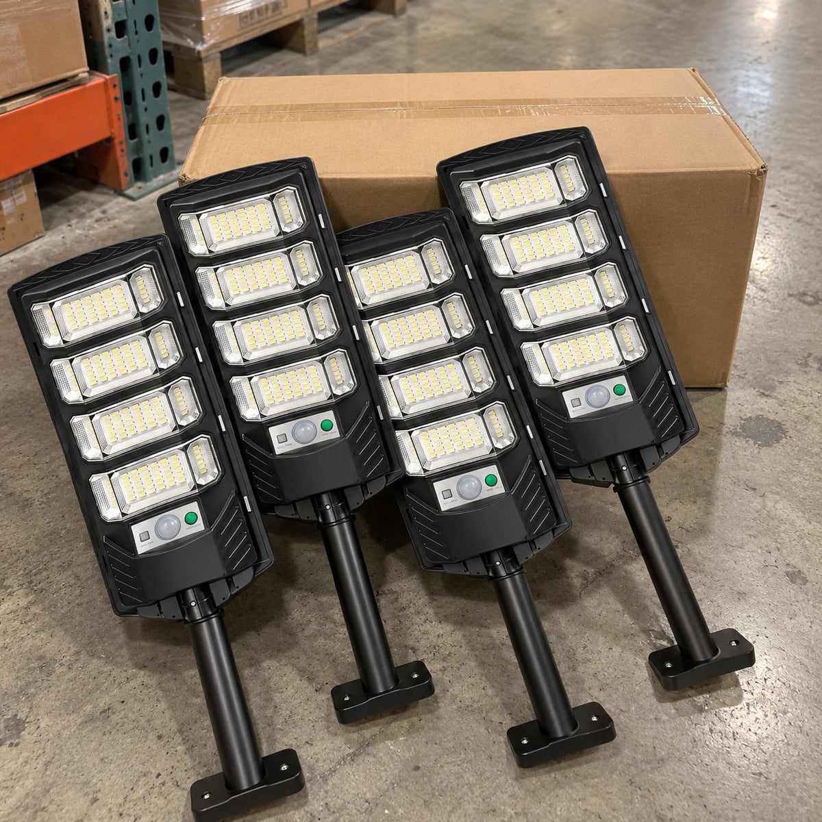 4 Pack Solar Street Lights Outdoor with Remote - Brand New