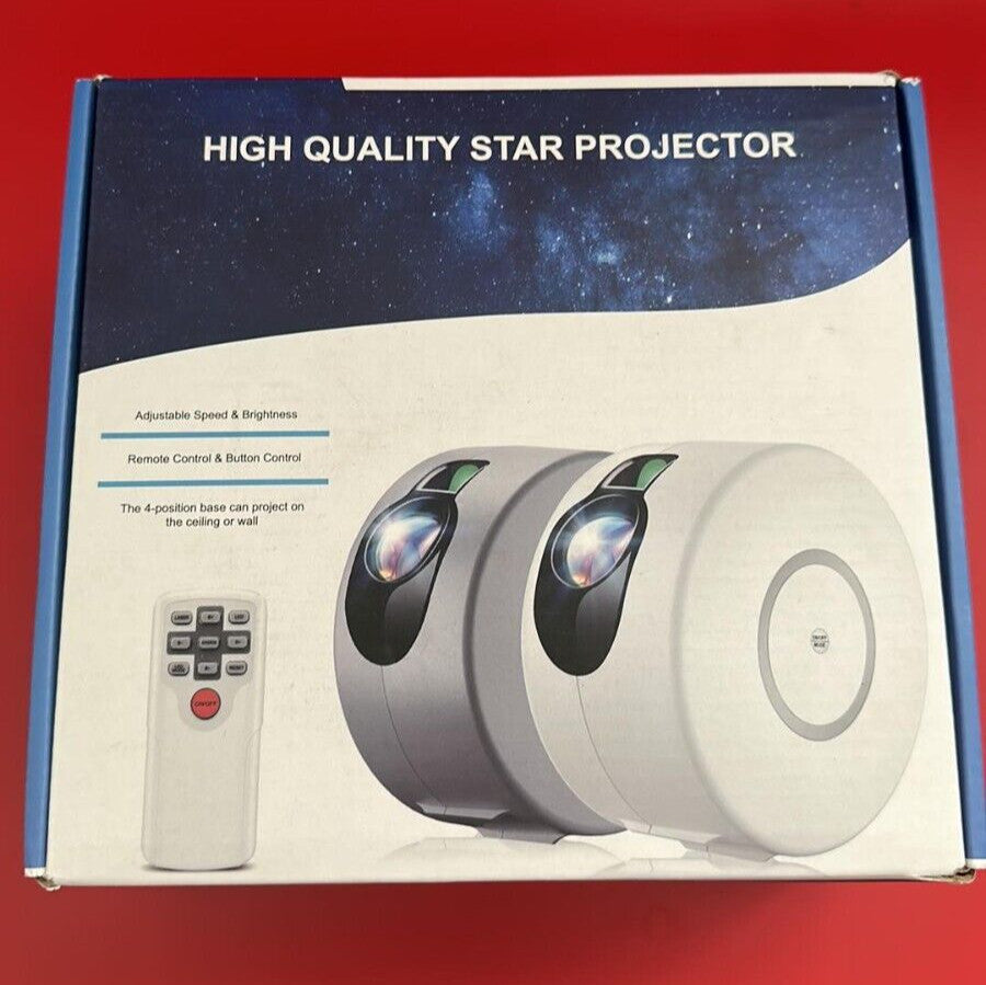 Galaxy Star Projector Night Light with Remote Nebula LED Bedroom - Brand New