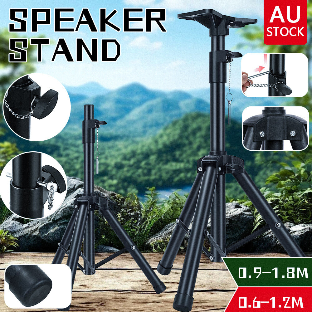 Speaker Tripod Stand Adjustable 0.9m to 1.8m Heavy Duty DJ Monitor - Brand New