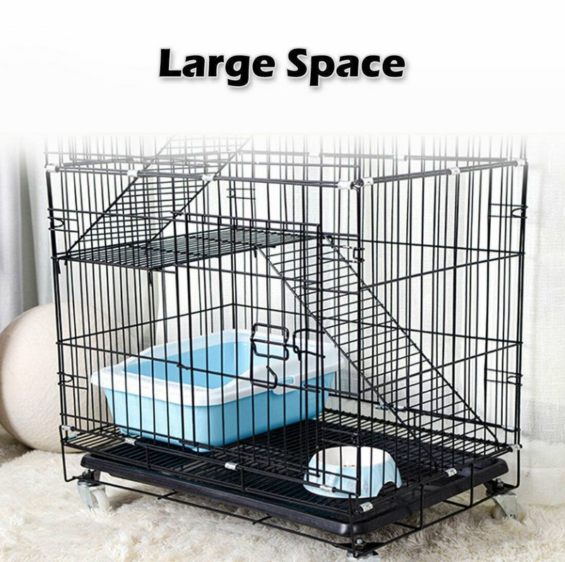 3 Level Pet Rabbit Bird Cage Ferret Parrot Aviary Cat Rat Budgie Hamst